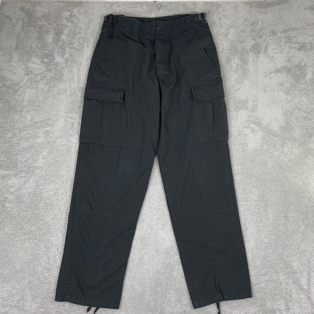 Tact Squad Cargo Pants Mens 30x30 Black Ripstop Tactical Utility Workwear